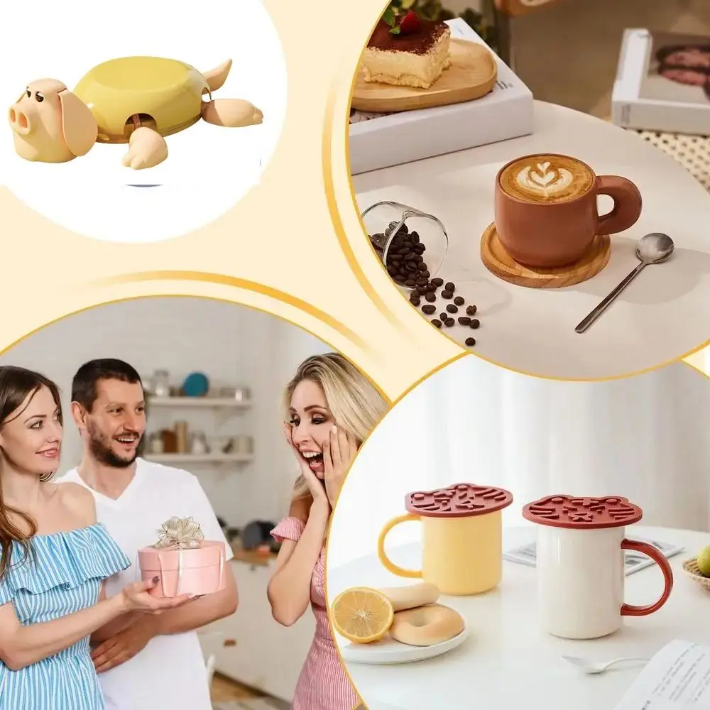 Podkładka pod kubek w kształcie świnki z efektem paniki, z otwartymi oczami, zabawna podstawka pod kubek, nietypowe zabawki DIY, podstawka pod kubek w kształcie świnki, mata pod kubek dla dzieci, dla dziewczynek.