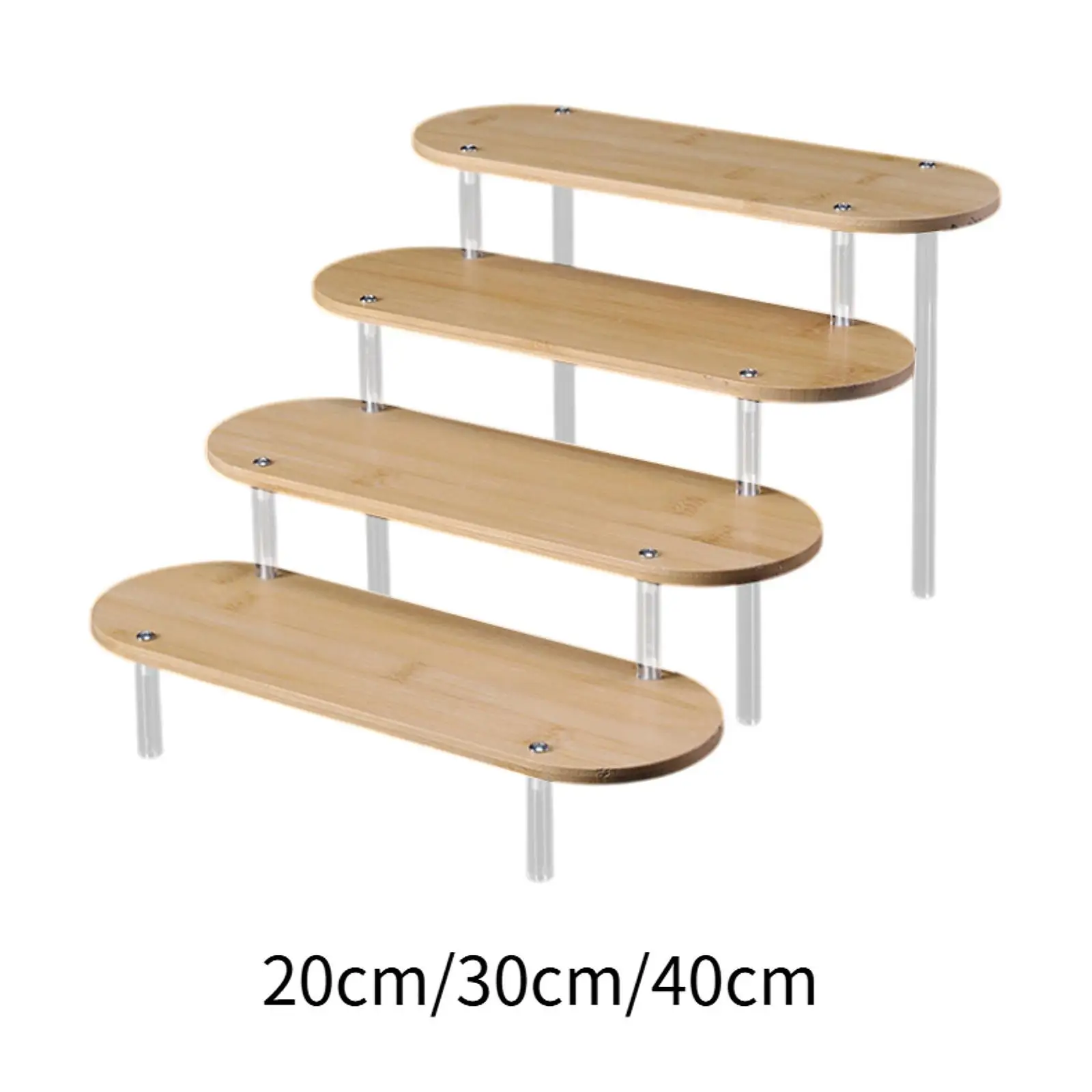 Mini Car Display Rack Acrylic Riser Shelf Steps Stand for 1/64 Model Toy Parking Lot Scene Collection Organizer