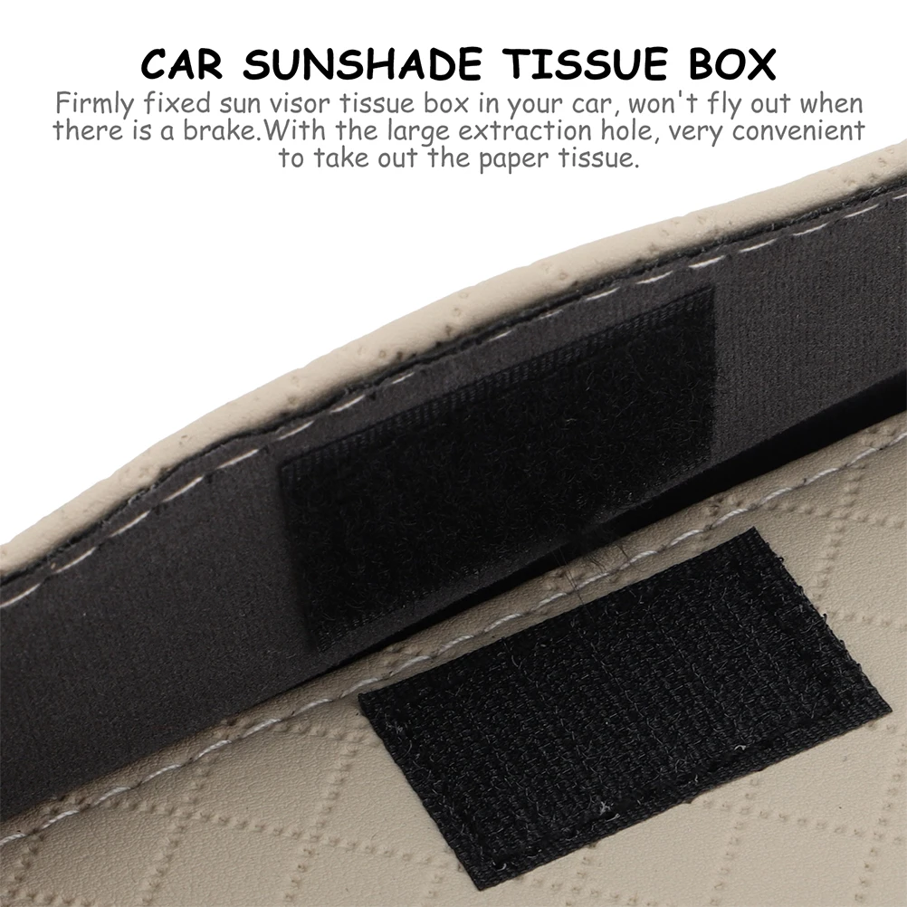 

2 pcs Sun Visor Tissue Container Vehicle Case Napkin Holder Paper Towel Dispenser Artificial Dustproof