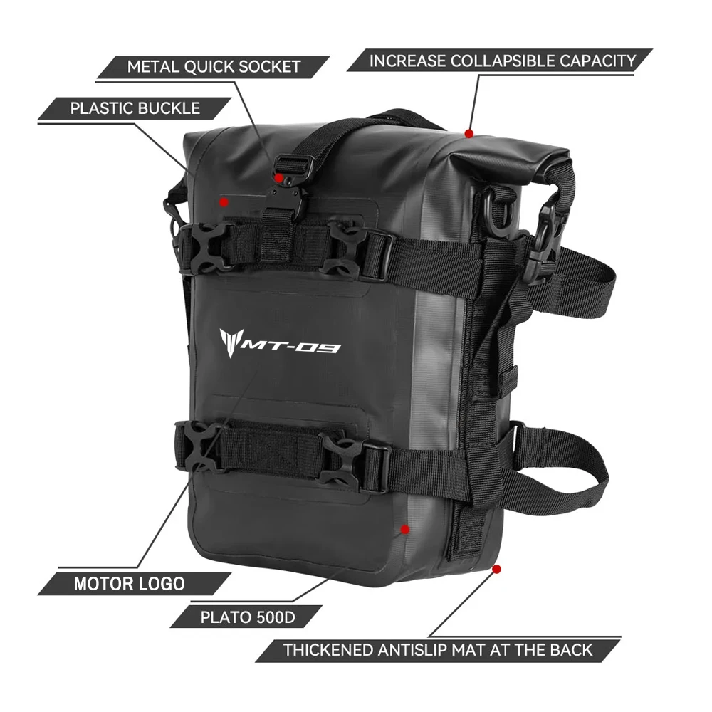 For YAMAHA MT01 MT09 MT07 MT10 MT03 MT 09 07 03 10 MT-09 MT-07 MT-10 MT-03 Tank Side Bag Tool Pack Side Saddle Crash Bar Bag
