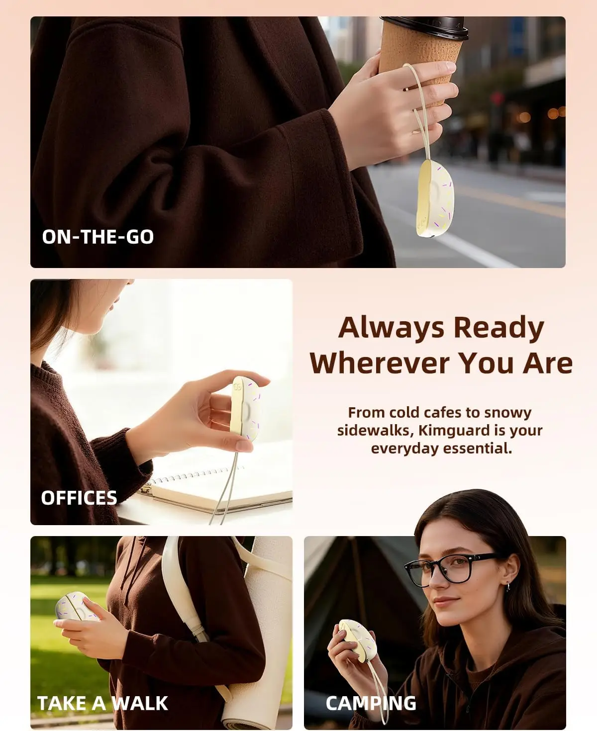 2025 جهاز تدفئة محمول مغناطيسي جديد قابل لإعادة الشحن، جهاز تدفئة محمول مع مصباح يدوي، هدية عيد الميلاد لكل من الرجال والنساء #6