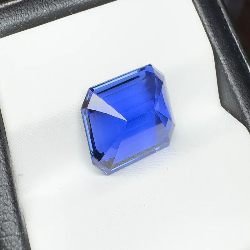 ラボ グロウン サファイア エメラルド カット ロイヤル ブルー 10x14mm 9.5ct VVS1 宝石 DIY ジュエリー作成用 AGL 証明書付き