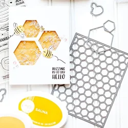 Honeycomb Metal Cutting Dies for DIY Scrapbooking Album Paper Cards Decorative Crafts Embossing Die