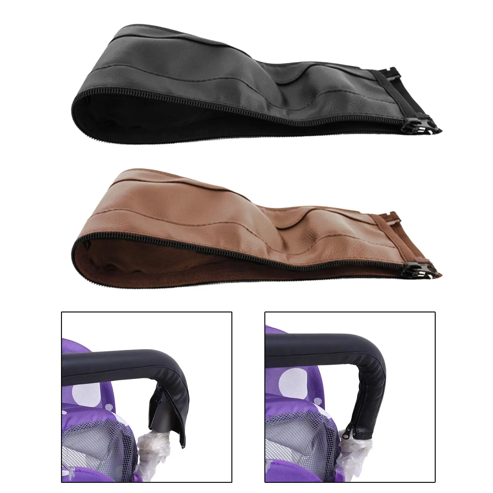 1 Piece Protective Cover Handle Accessories Removable Universal with Zipped PU