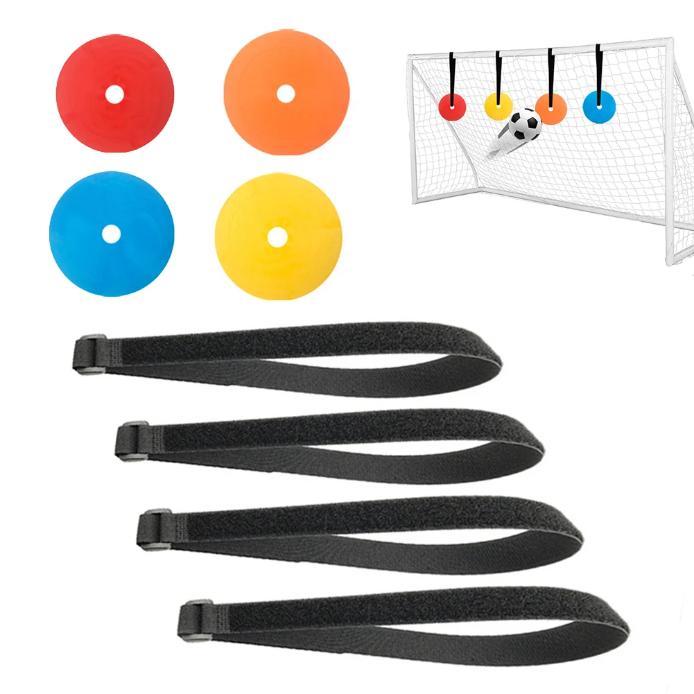 4pcs Soccer Goal Target With Adjustable Tapes Discs Reactive Agility Target For Football Training Equipment Goal Shoot Target