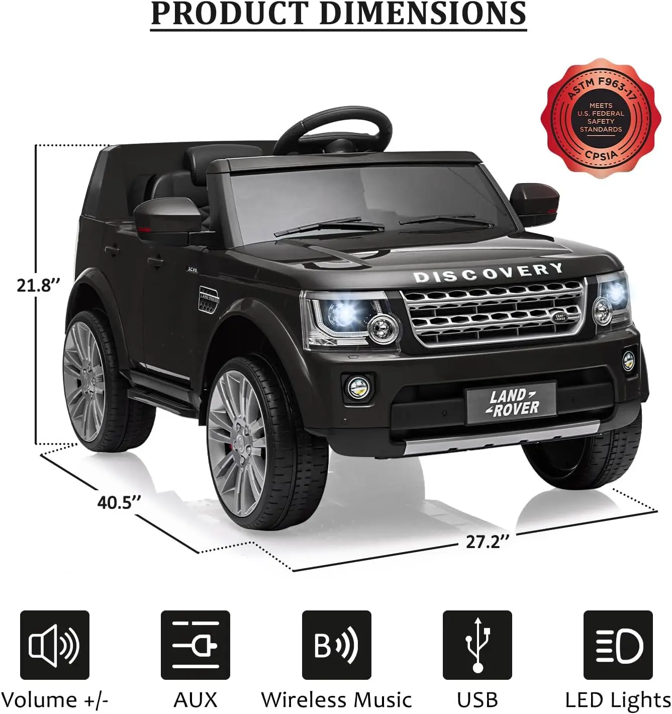 Игрушки для верховой езды для малышей 3-8 лет, лицензированный Land Rover 12 В, детская езда на грузовике 2-в-1, электрическая игрушка с управлением для родителей