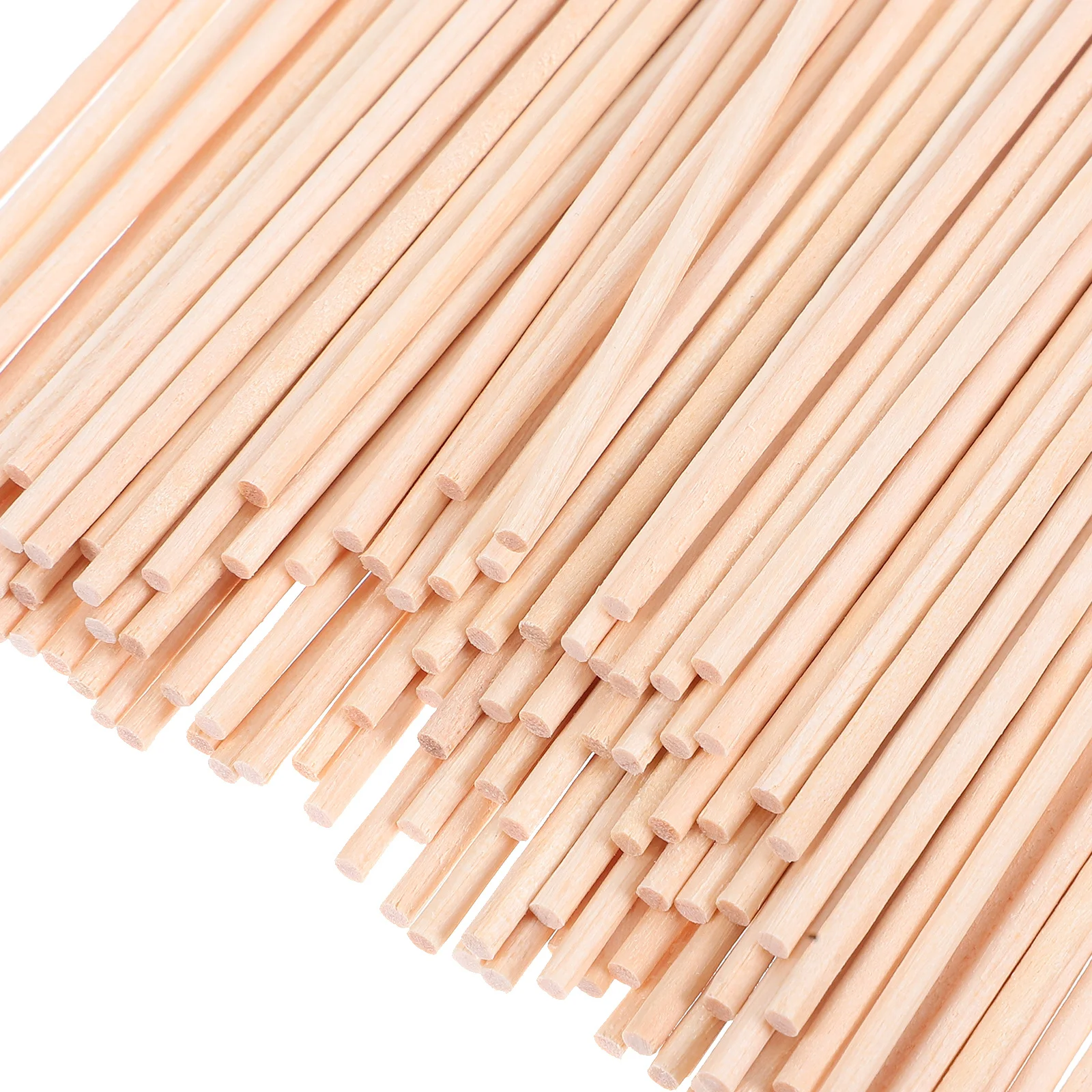 100Pcs Natural Wood Dowel Rods Unfinished 200x2x2mm Kids DIY Craft Materials for Art Projects Photo Props Party Decorations