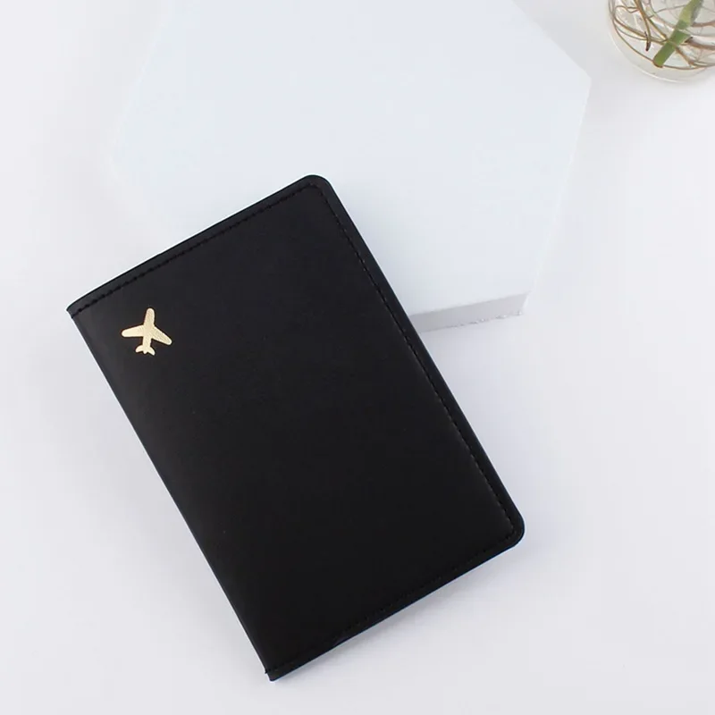 Simple Fashion Passport Holder Bags Travel  Thin Slim ID Card Document Wallet Travel PU Leather Card Case Cover Unisex Gift