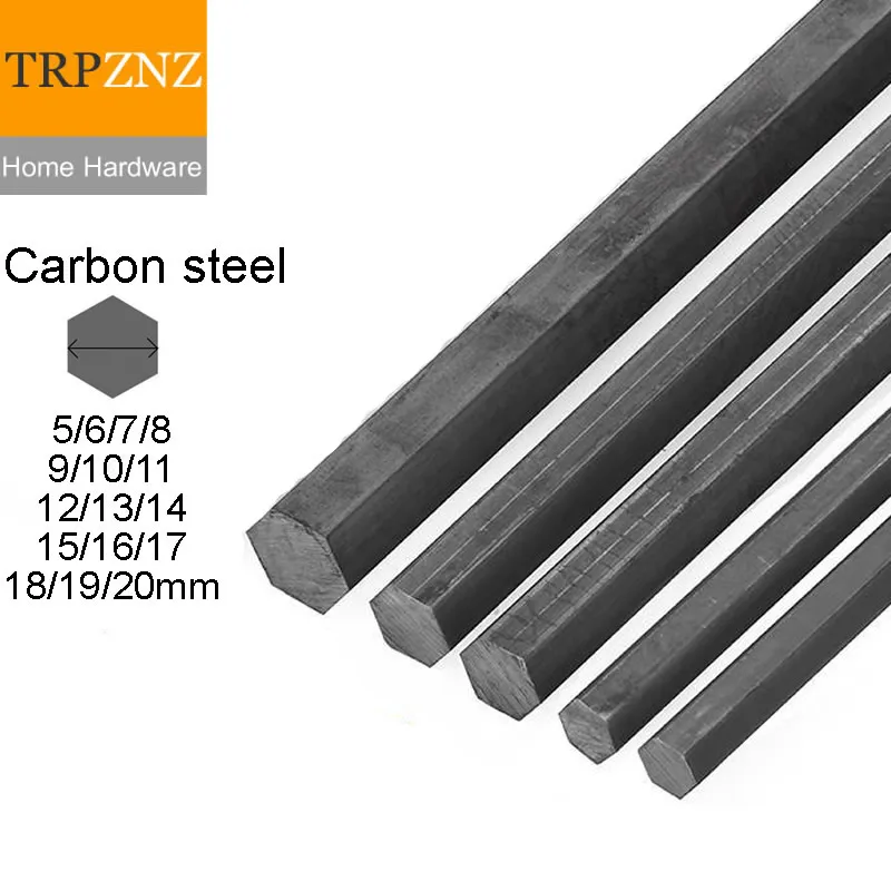 Carbon Steel Hexagonal Bar Rod Opposite Side 5 6 7 8 9 10 11 12 13 14 15 16 17 18 19 20mm High Strength for Gear Knives