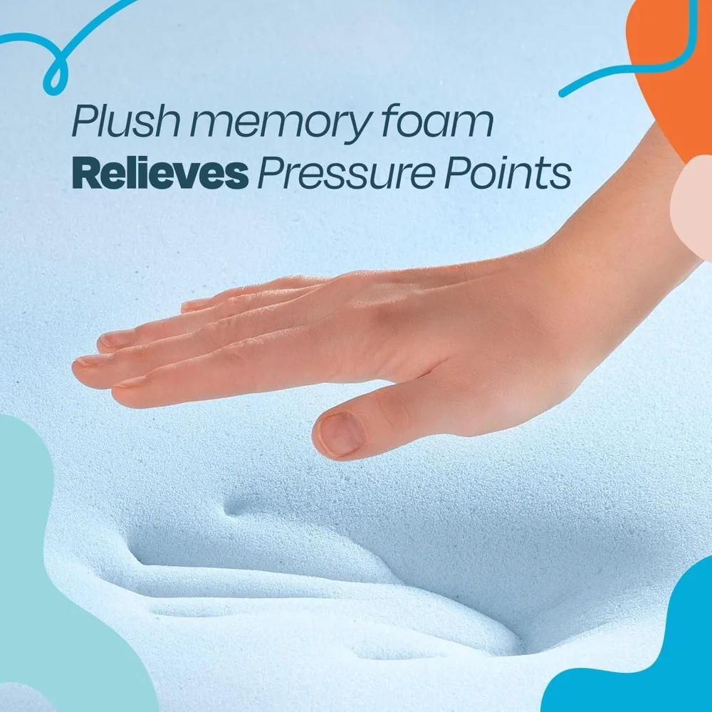 

Memory Foam Mattress Topper 3 Inch Gel Infused Memory Foam Plush Feel Cooling and Pressure Relieving