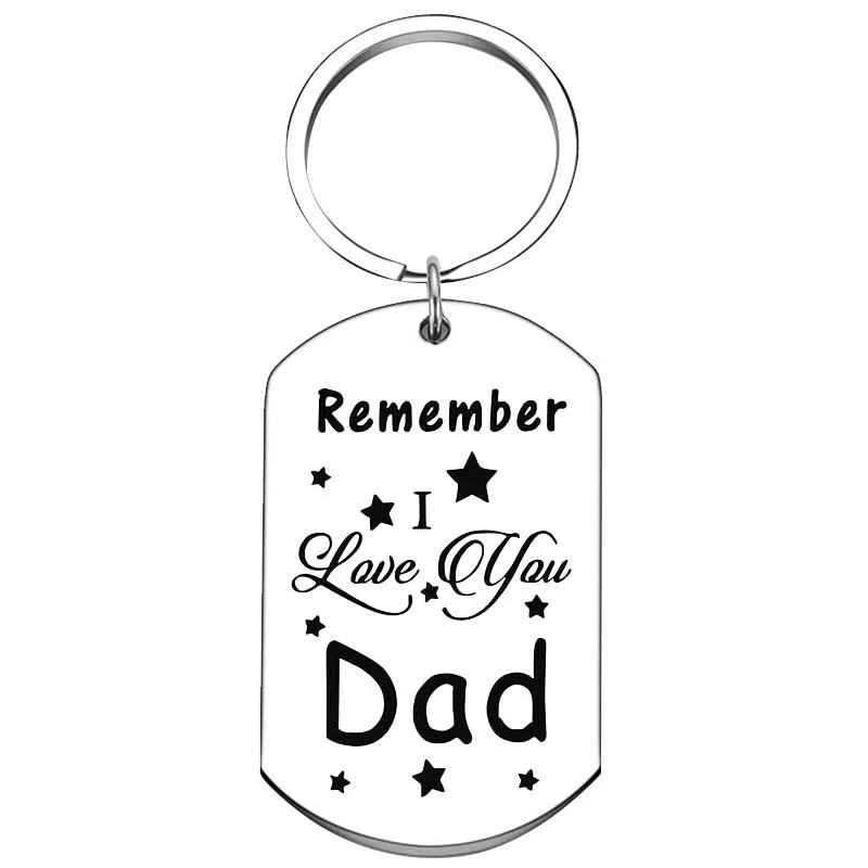 Father\'s Day Gifts, Dad Birthday Gifts from Daughter Son, Remember I Love You Dad Christmas Gift Keychain, Best Dad Gift Idea