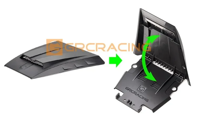 

Grc Engine Cover Air Inlet with Metal Grill #a Black for Traxxas Trx4 G500 Trx6 G63 #g162eb