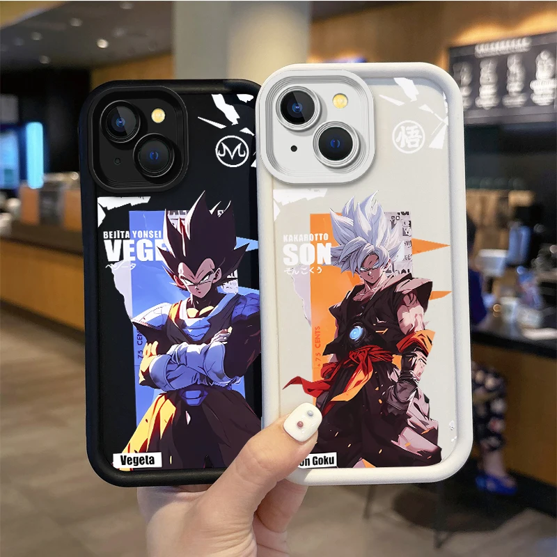 Anime D-Dragon Ball Super Saiyan Vegeta Phone Case For iPhone 15 14 13 12 11 Pro Max 15 14 Plus X XS Max 8 7 6 Soft iPhone Cover