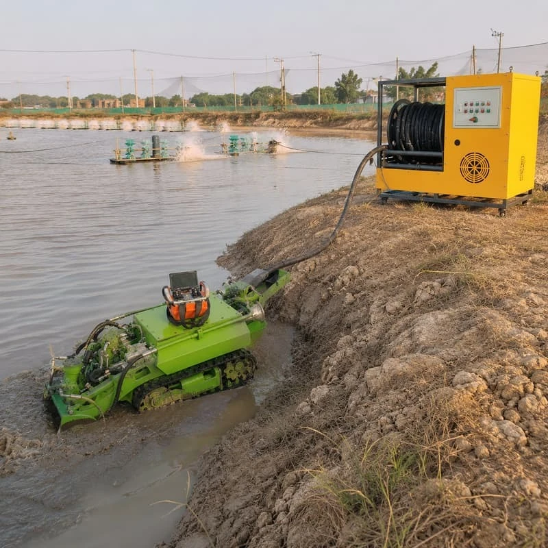 Hydraulic Sludge Cleaning Robot Remote Control Crawler Dredging Machine Customized for Culvert Sediment Removal