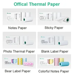 Peripage Mini Printer Paper 3Rolls Non-Adhesive/Adhesive Thermal Paper Color for Peripage A6 Paperang Bluetooth Mini Printer