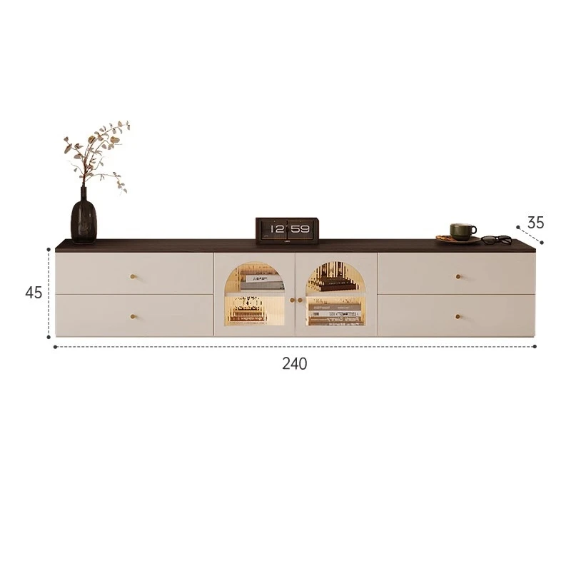 مقابض عمودية حامل تلفاز خزانة منظم أدراج تصميم حامل تلفاز أرضي إسكندنافي أبيض موبليس بارا الحجار ملحقات المنزل #4