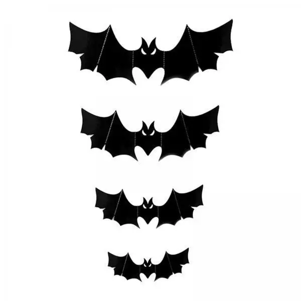 Wall Stickers Decor 3D Bat Decals PVC Realistic Wall Sticker Decoration for Halloween Party Supplies and House Decor