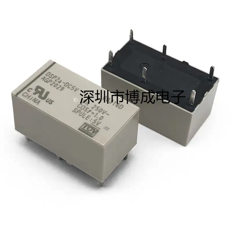 

Relés De Potência, HE1AN-P-DC12V-Y5, DSP2A-L2-DC5V, DSP2A-L2-DC24V, 5Pcs