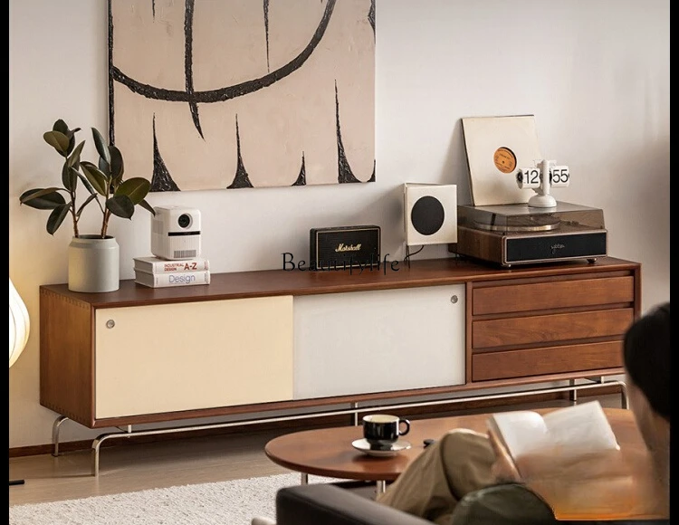

Second-hand TV Cabinet Nordic Solid Wood Storage Modern Simple Shelf TV Cabinet