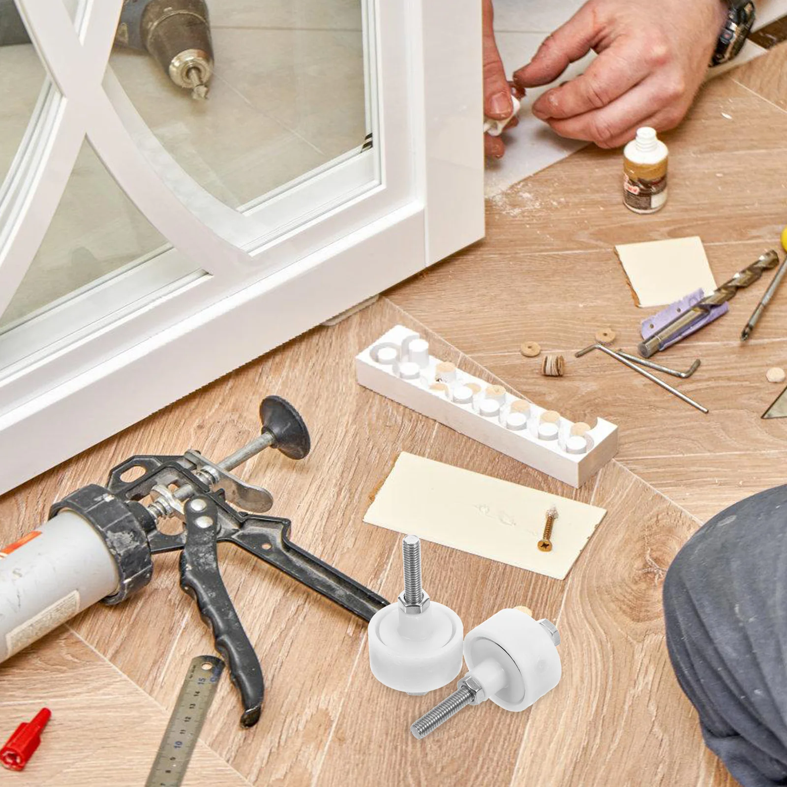 

2pcs Sliding Door Wheels Replacement Kit Silent Durable For Wardrobe Shower Doors Sliding Gate Rollers Hardware Pulley