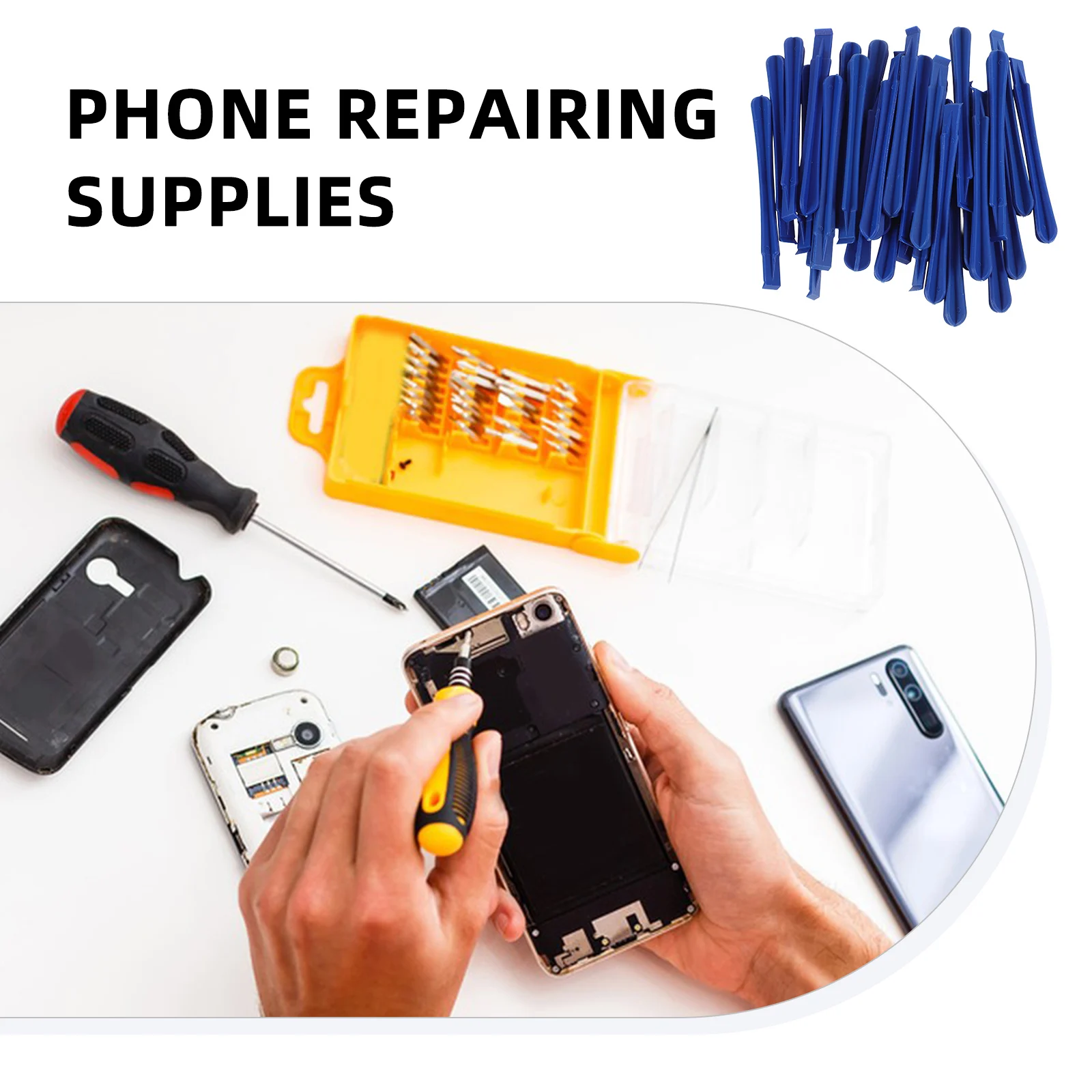 

100pcs Disassembly Plastic Pry Plastic Pry Bar Tool Lightweight Repair Kit Cellphone Tools Laptop Opening Crowbar