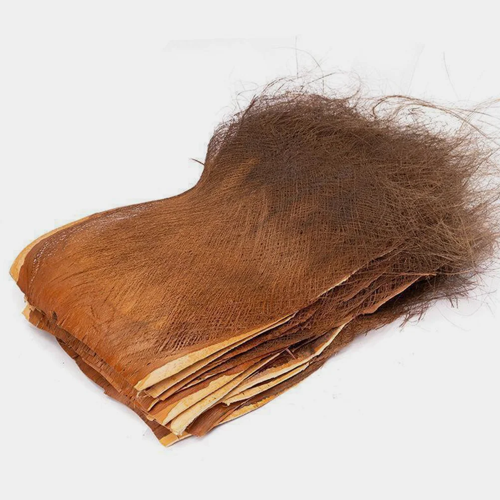 

5 Sheets Artificial Palm Bark Plants Tree Decor Natural Brown Silk for Fish Tank Decorations