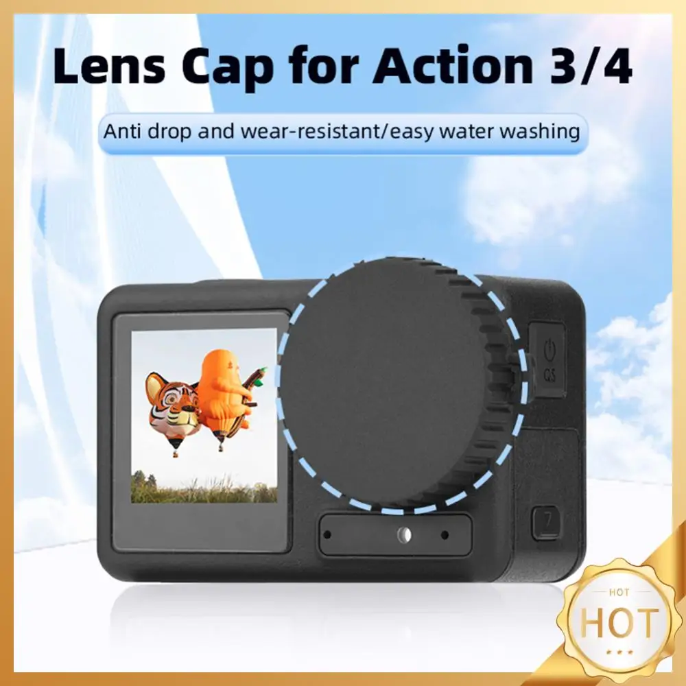 TPU Sportcamera Lenshoes Anti-Kras Beschermhoes Schokbestendige Lens Beschermkap Anti-Vlek Voor Dji Osmo Action 4/3