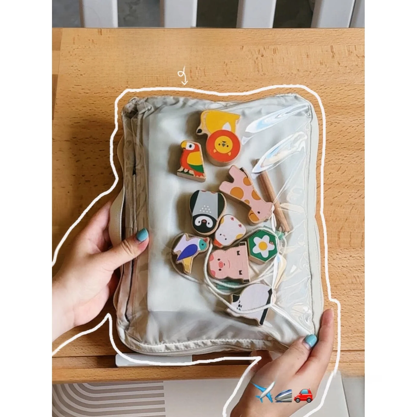 Bolsa Portátil para Bebês, DIY, Bolsa de Educação Precoce, Grande Capacidade, Bolsa de Armazenamento de Brinquedos, Ferrament...