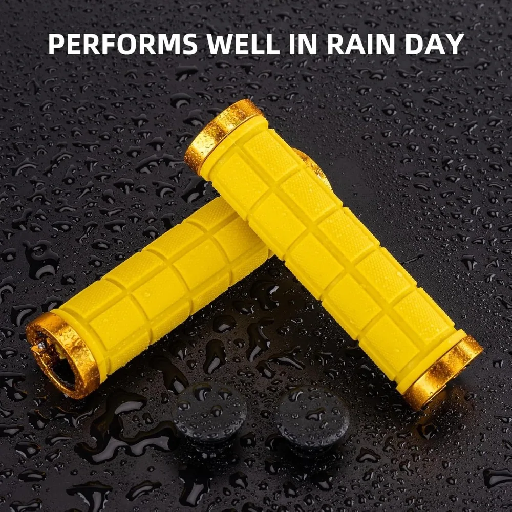 Double Lock On Bike Grips - Comfortable, Anti-Slip for Mountain, BMX, Scooter, Beach Cruiser & Folding Bikes