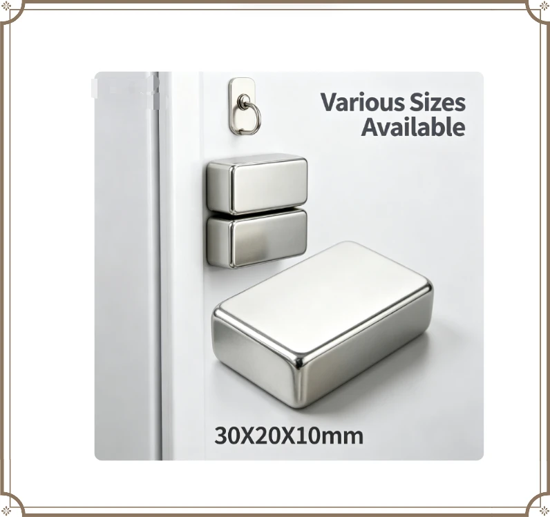 30x20x10mm Strong Neodymium Block Magnet for DIY Crafts, Powerful NdFeB for Handmade Artworks