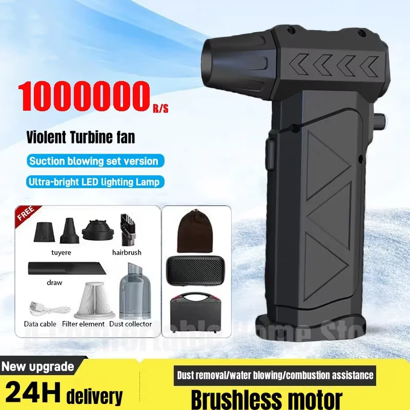 

Violent Turbofan 1000000RPM Powerful Air Blower Portable Wireless Dust Cleaner TypeC Charging Brushless Jet Blower Home
