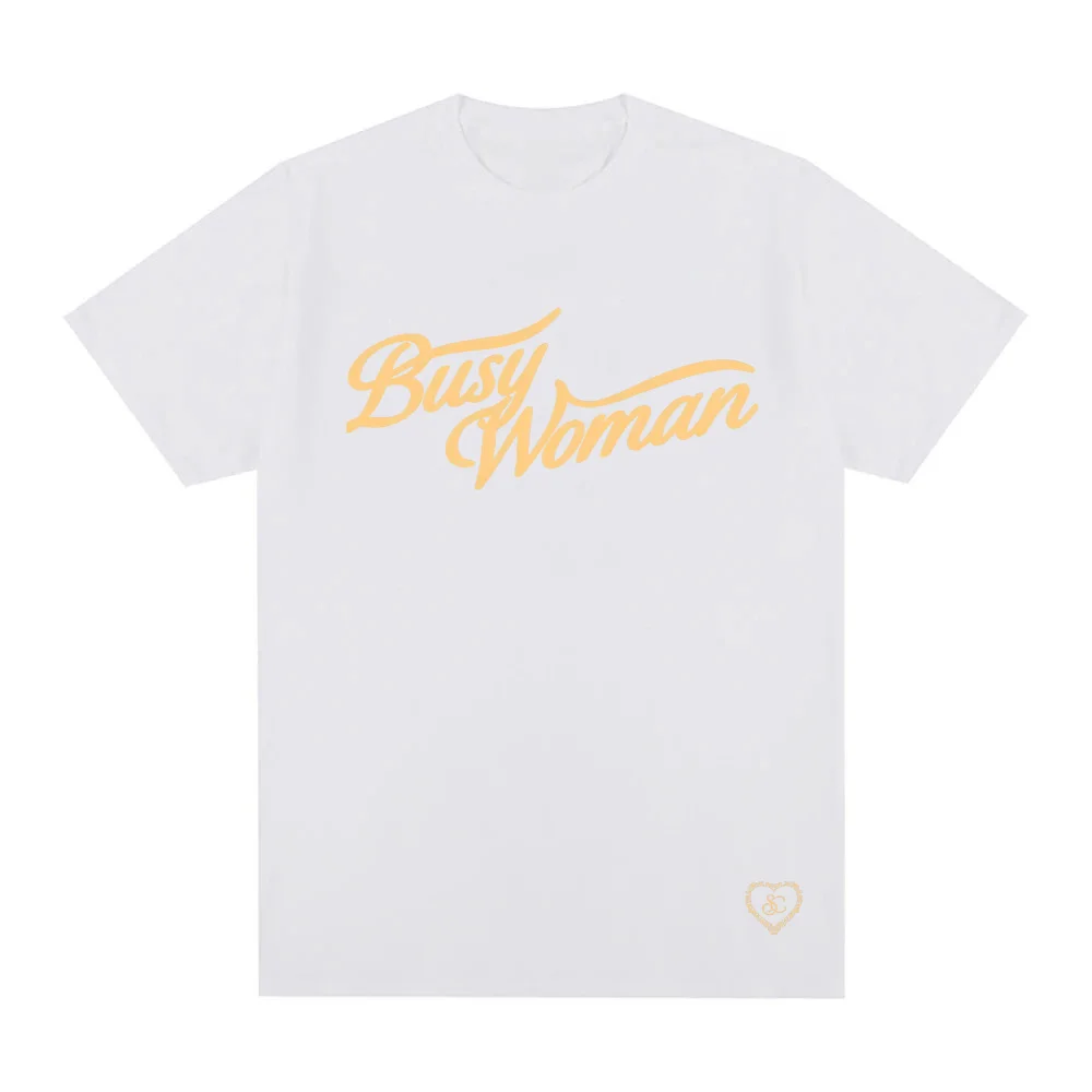 2026New Busy Woman Baby Tee Sabrina Carpenter Website TEE Cotton Comfortable High Quality Cartoon Print Round Neck Soft Tees