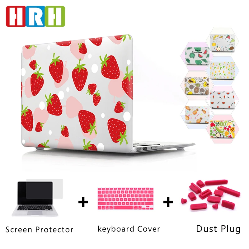 

HRH Cartoon Fruit Laptop Body Shell Protective Hard Case Sleeve for Mac Air Pro Retina 13 12 15 11 A1706 A1707 A2141 A2289 A2251