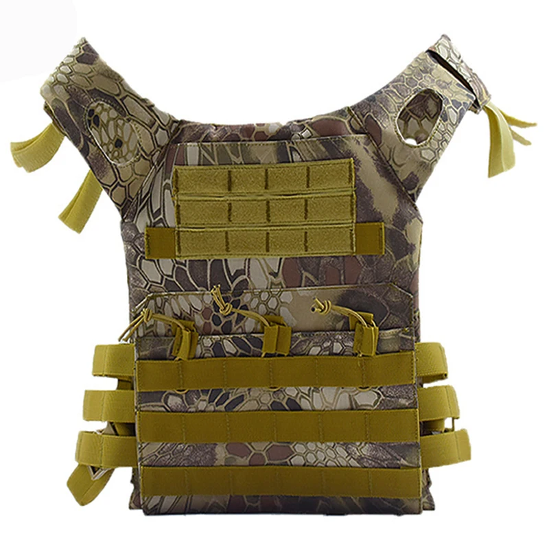 Chaleco táctico JPC ajustable, chaleco Molle para caza al aire libre, chaleco Molle de Paintball Airsoft con placa protectora para el pecho