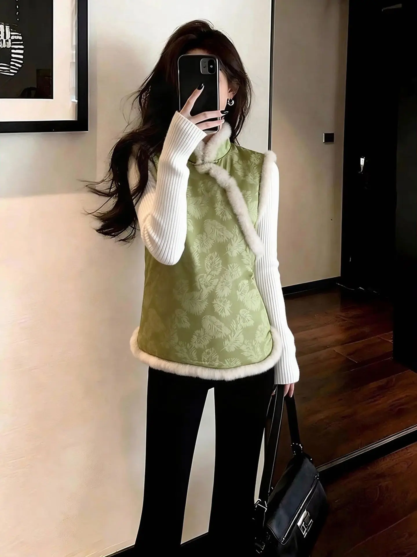 

Весна 2026, новый китайский жилет Sle een Svel, женская модная верхняя одежда, многослойный утягивающий топ, асимметричный подол