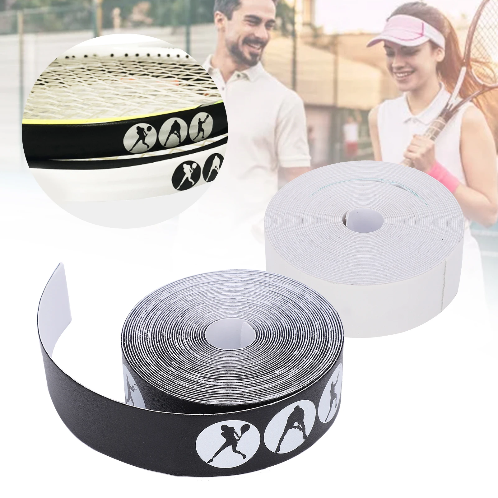 

Racket Head Guard Sticker Tennis Racket Head AntiScratch Tape Racket Head Frame Guard PU Protective Sticker Tennis Racket Tape