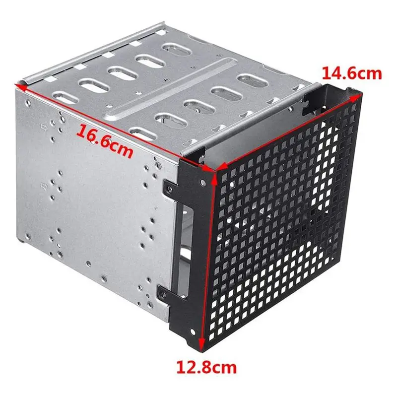 

A23F-5.25 Inch To 5 X 3.5 Inch SATA HDD Cage Rack Hard Drive Disk Enclosure Harddrive Disk Tray Caddy Adapter