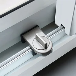 Aluminum Alloy Sliding Door and Window Safety Lock, Sliding Sash Stopper, Cabinet Locks Straps, Security Anti-theft Lock
