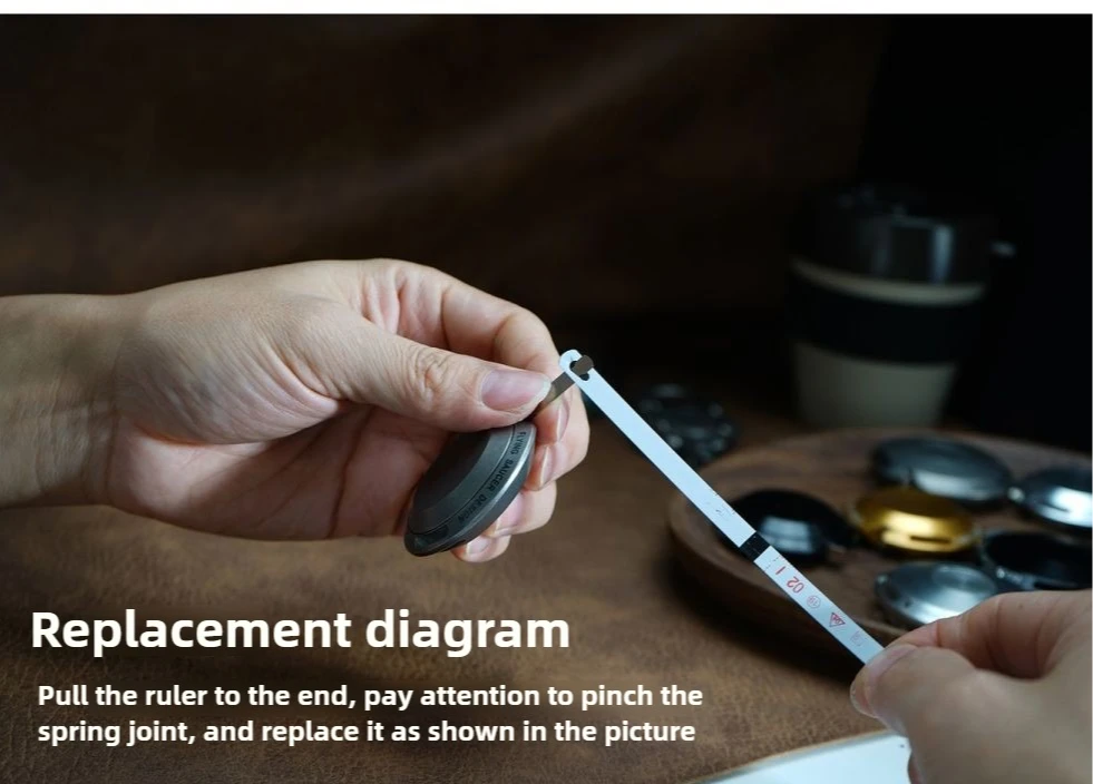 Titanium Aluminum Alloy Tape Measure DIY Hand Gauging Tools Key Ring Pull Ruler Keychain Portable Measuring Retractable Ruler