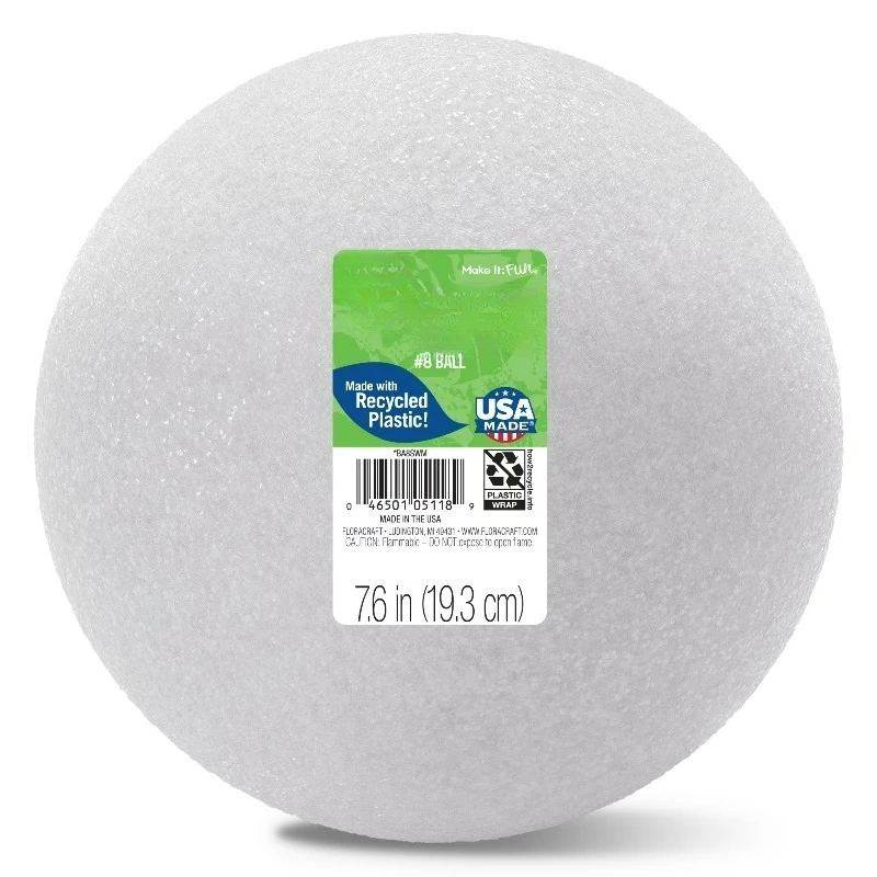 

Crafting Foam Ball 7.6 inch White