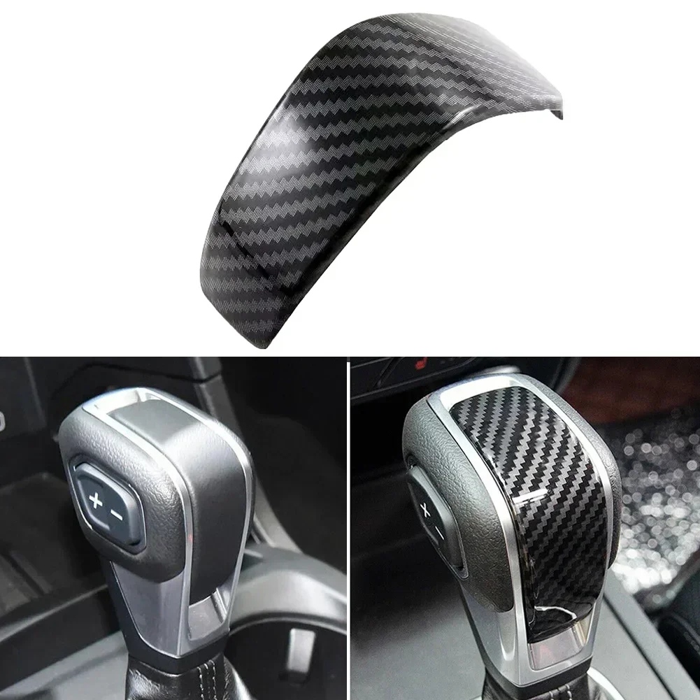 Carbon Fiber Interior Gear Shift Knob Decor Cover Trim For Ford Ran ger 2023 Protects Against Scratches Easy Installation