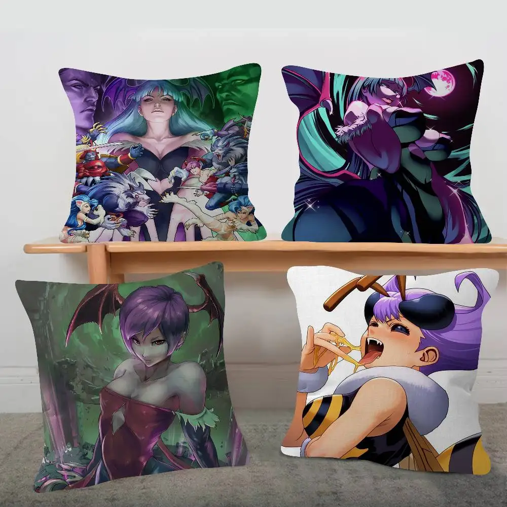Game Darkstalkers Cartoon Series Square Pillowcase Soft Waist Sofa Cushion Cover Bedroom Room Pillowcase