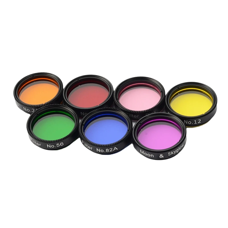 A10G-Astronomical Telescope Accessories Seven Color Filter Nebula Filter 1. 25 Inch 31. 7Mm Moon Filter Nebula