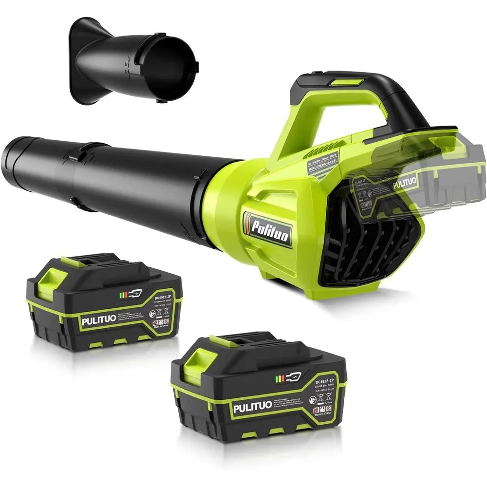 

Легкий аккумуляторный воздуходув Lea Blower Cordl, 500 см/125 миль/ч, с 2 аккумуляторами 4.0 Ач и адаптером, для ухода за газоном