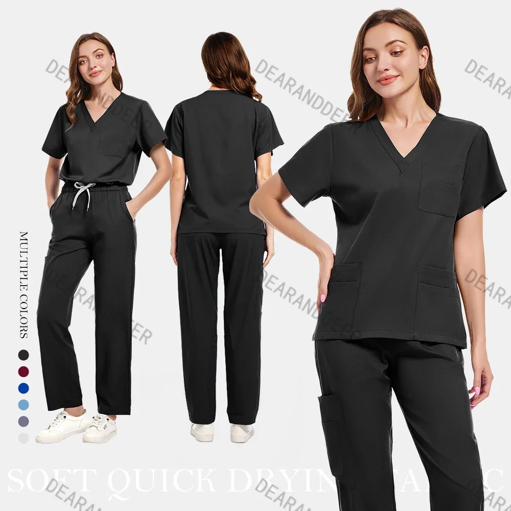 Hospital doctor and nurse uniforms, medical operation suits, female operation suits, operation work clothes, casual sport pants