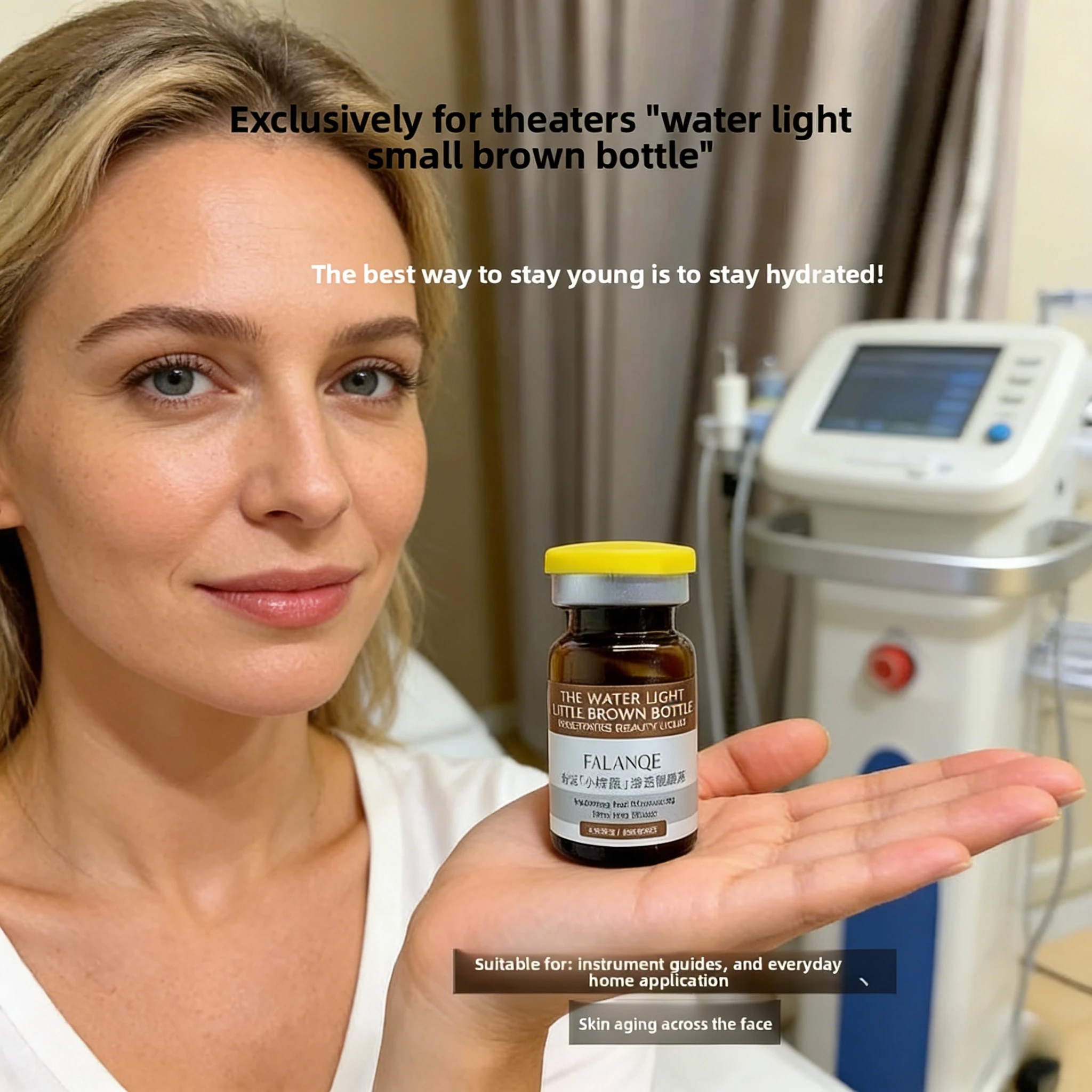 

Hydrating Firming Small Brown Bottle Serum Water Light Penetration Boost Skin Elasticity Salon Spa Facial Care 5mlx10