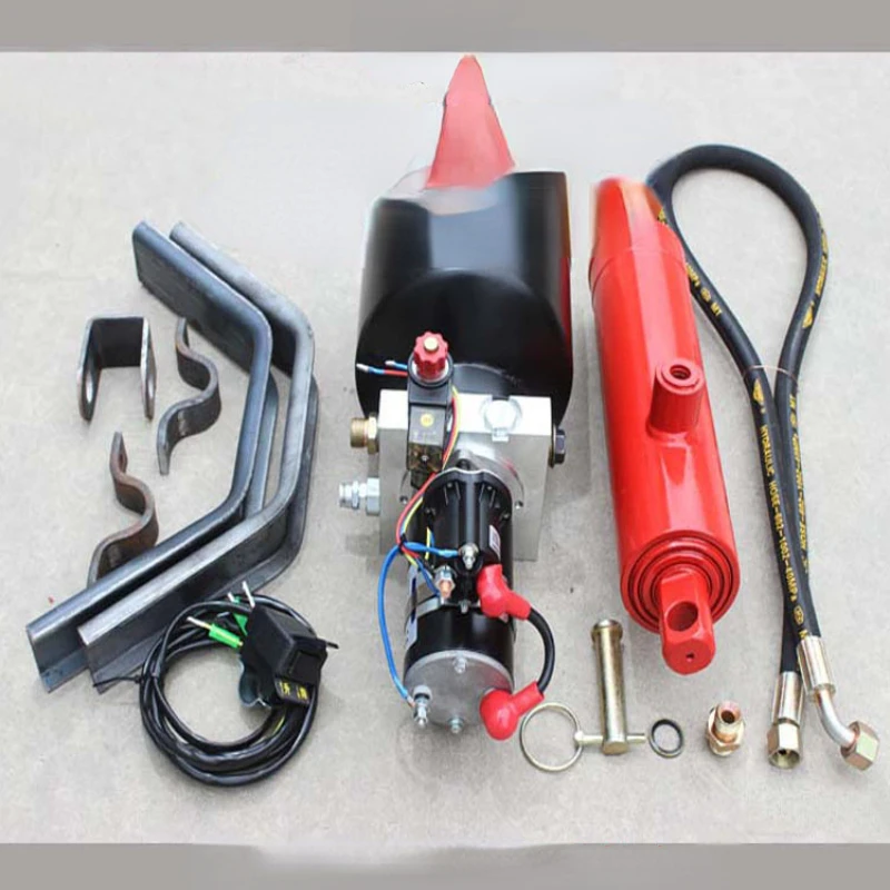 Trike dump hydraulic fittings motorcycle electric garbage dumper electronic control lifting complete set