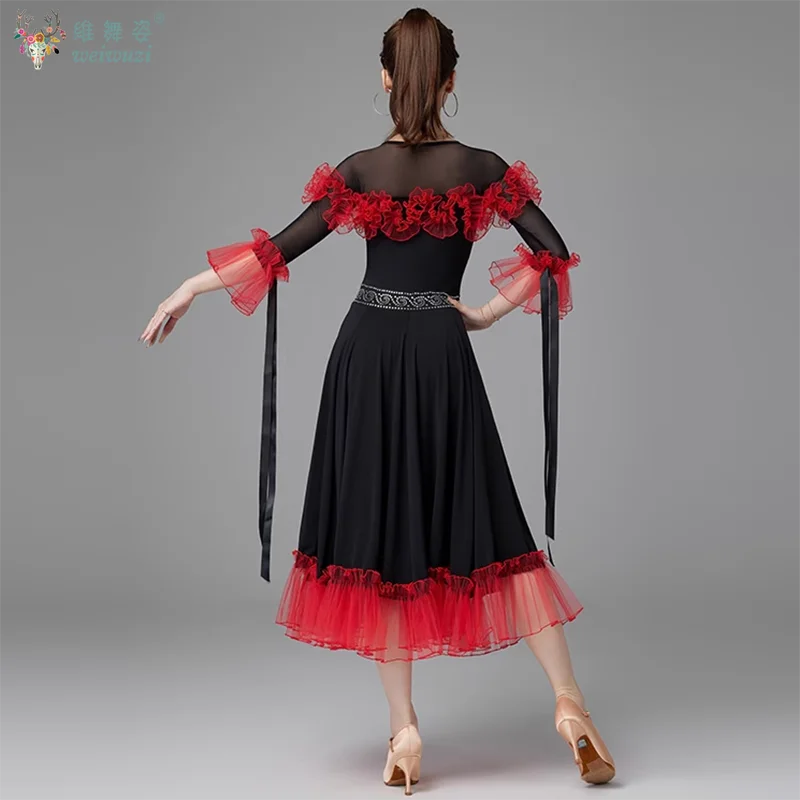 Ballroom Dans Jurk Dame Elegante Wals Tango Dans Kostuum Hoge Kwaliteit Vrouwen Ballroom Competitie Dansen Jurken