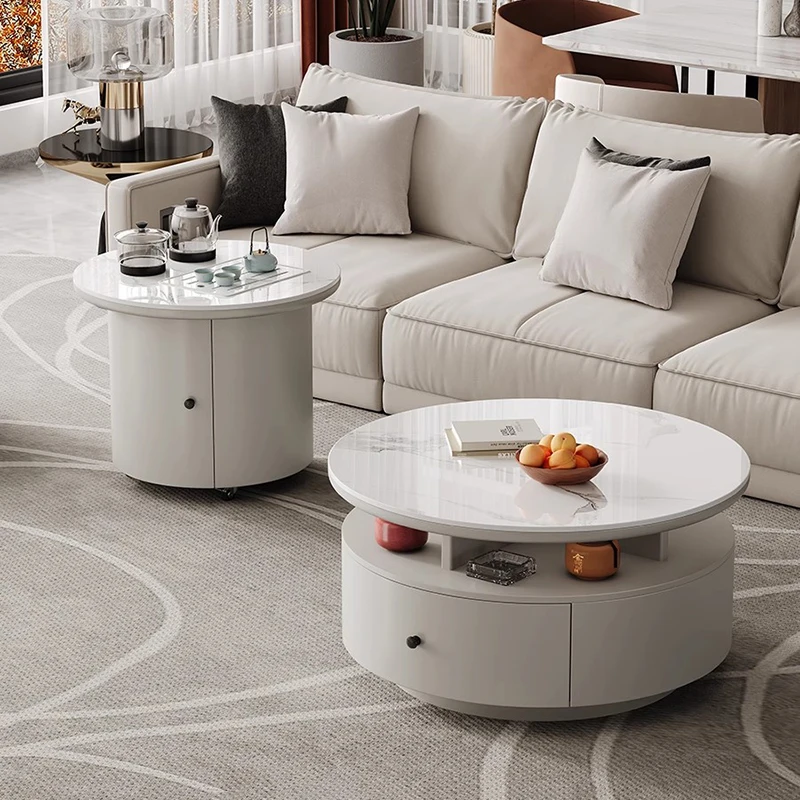 

Moving Minimalist Coffee Table Standing Industrial Space Saving Coffee Table Drawers Designer Mesa Auxiliar Postmodern Furniture