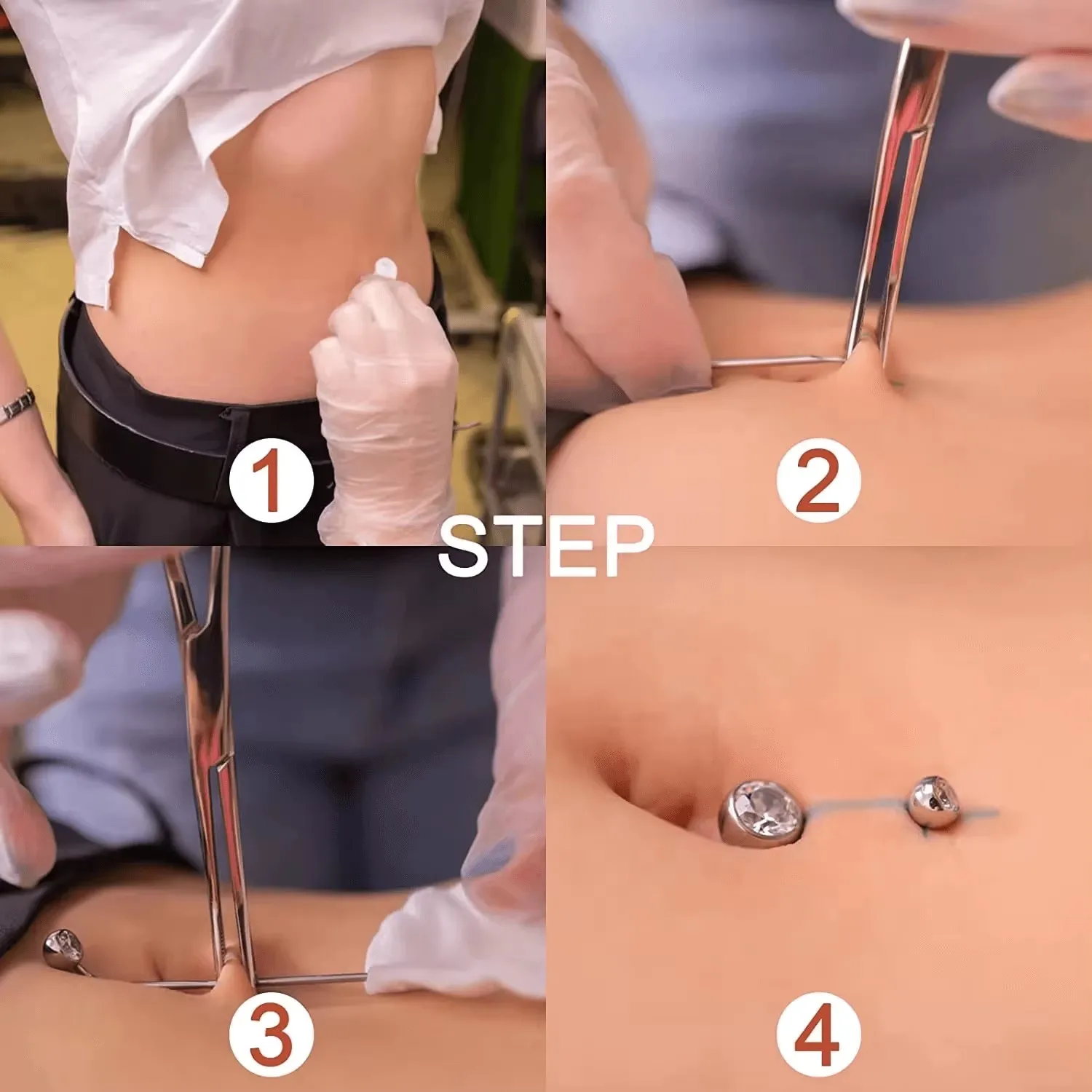 100/50/20/10 قطعة ثقب الإبر العقيمة ثقب الجسم الوشم الإبر الأذن الأنف اللسان أداة ثقب البطن 14/16/18/20/22 جرام